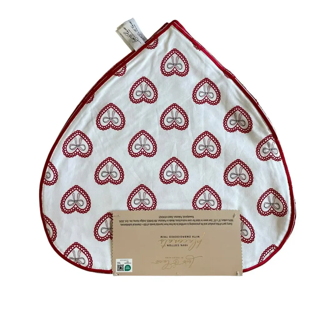 Reversible Heart Shaped Bow Valentine Placemats 15in Cotton Set of 4 XO Love NEW
